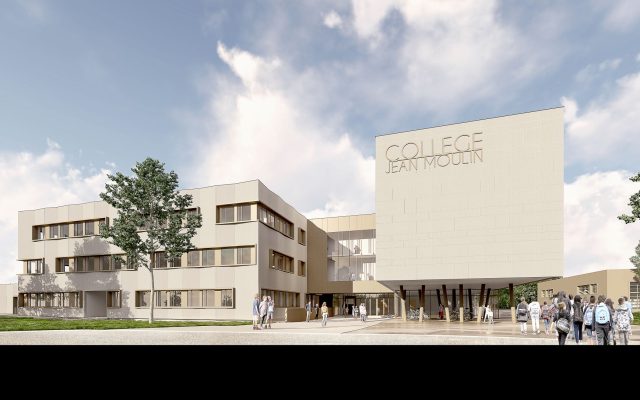 Rénovation et extension d'un Collège Volume en porte faux
